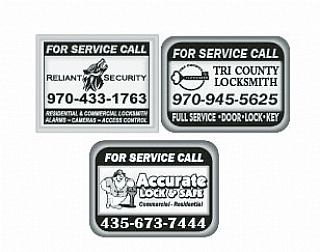 Custom Door Decals Vinyl Stickers Multiple Sizes Locksmith Phone Number Key Business Locksmith Outdoor Luggage & Bumper Stickers for Cars Blue 24X16Inches Set of 10
